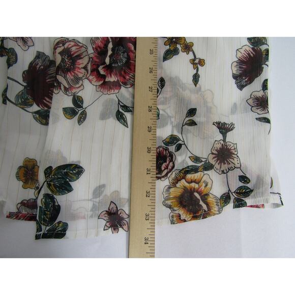 Maurices Floral Wrap Cover Top Womens sz S/M Boho Cottagecore Whimsical Kimono - Picture 5 of 6